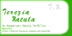 terezia matula business card